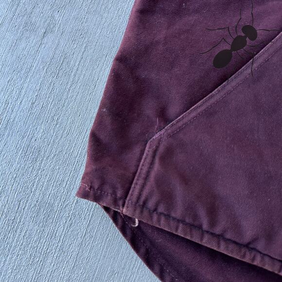 Vintage Y2K Carhartt V26 burgundy work wear jacket - Picture 2 of 6